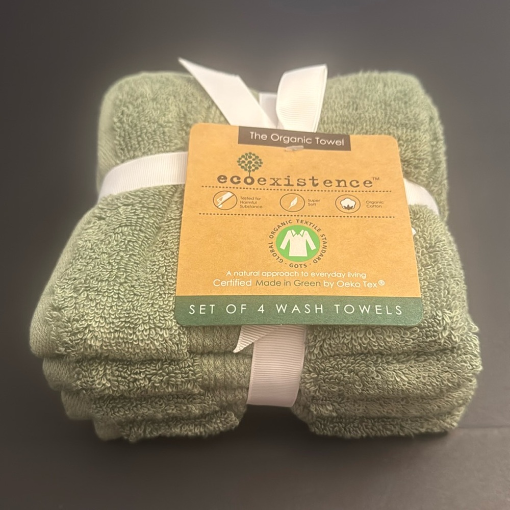 8pc ECOEXISTENCE Organic The Organic Bath Towel Set - 100% Organic Cotton Loops - Picture 5 of 10